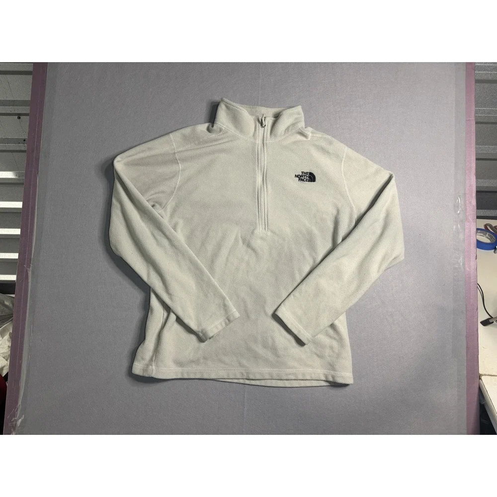 The North Face Men's Grid Fleece 1/4-Zip Pullover XL Light Gray